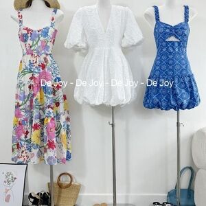 Brand new open embroidered mini dress in size S